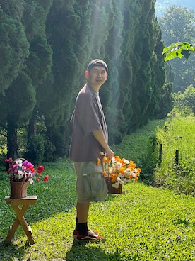 「ANGLAN（アングラン）のアイテム」を使った、Hung Wuiさん（メンズ・168cm）の冬コーディネート