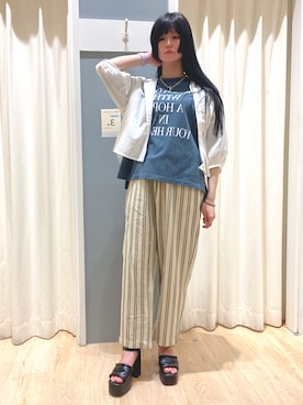 「sm2rhythm（サマンサモスモスリズム）のアイテム（トップス）」を使った、おたけ🦔⸒⸒さん（レディース・162cm）の春コーディネート
