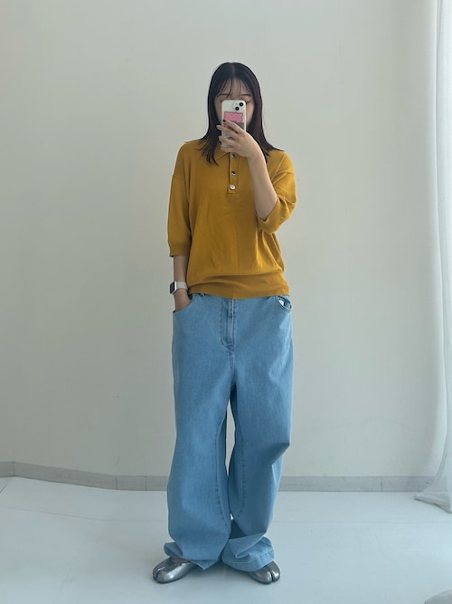 綿100％ゆるシルエット超ワイドパンツ ［Soiunique］（デニム