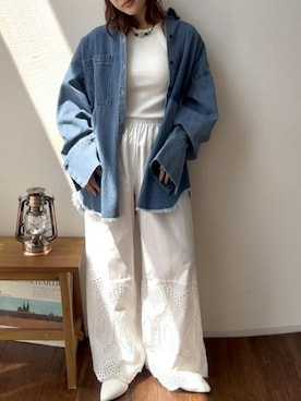 「nissen（ニッセン）のアイテム」を使った、はちみつうめさん（骨格ストレート・レディース・155cm）の夏コーディネート