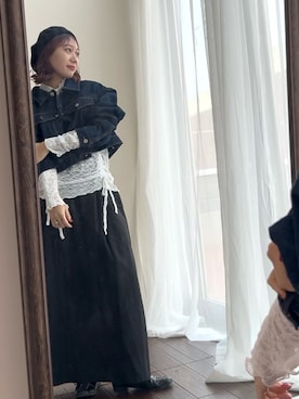「ギャザー」｜「アイテム（ジャケット/アウター）」を使った、はちみつうめさん（レディース・155cm）の冬コーディネート