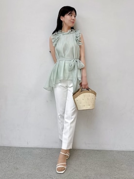 「アイテム（ピアス（両耳用））」を使った、CELFORDさん（レディース・158cm）の夏コーディネート