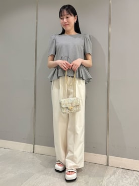 「ディリーコーディネート」｜「アイテム（パンツ）」を使った、CELFORDさん（レディース・154cm）の春コーディネート