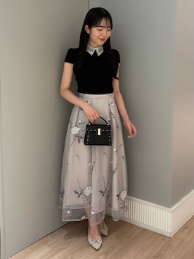 CELFORD リーフレーススカート オフィスカジュアル 女子アナ CELFORD リーフレーススカート オフィスカジュアル 女子アナ