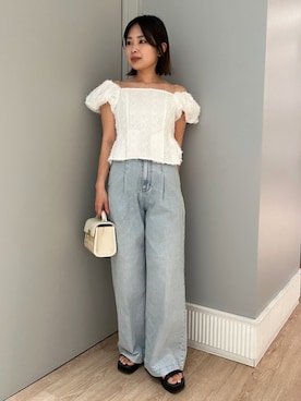 「ディリーコーディネート」｜「アイテム（パンツ）」を使った、CELFORDさん（レディース・152cm）の春コーディネート