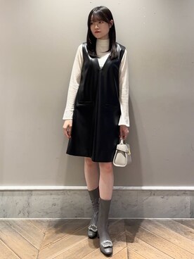 「CELFORD（セルフォード）の【リュタン】ビジュースタッズポシェット（ショルダーバッグ）」を使った、CELFORDさん（レディース・156cm）の秋コーディネート