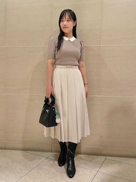 「アイテム（チャーム）」を使った、CELFORDさん（レディース・163cm）の秋コーディネート