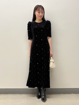CELFORD（セルフォード）の「コードレースフレアスリーブワンピース