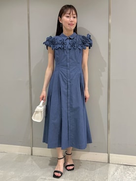 「CELFORD（セルフォード）のプリュムヨークシャツワンピース（ワンピース、ブルー系）」を使った、CELFORDさんの春コーディネート