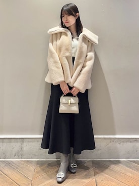 「CELFORD（セルフォード）の【リュタン】ビジュースタッズポシェット（ショルダーバッグ）」を使った、CELFORDさん（レディース・156cm）の秋コーディネート