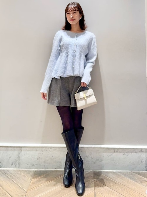 CELFORD（セルフォード） カーディガン ファーライクペプラム