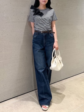 「CELFORD（セルフォード）のアシメリボンTシャツ（Tシャツ/カットソー、その他）」を使った、CELFORDさんの夏コーディネート