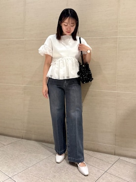 「ディリーコーディネート」｜「アイテム（パンツ）」を使った、CELFORDさん（レディース・158cm）の春コーディネート