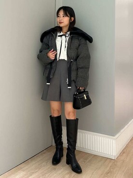 「CELFORD（セルフォード）の【リュタン】ビジュースタッズポシェット（ショルダーバッグ）」を使った、CELFORDさん（レディース・152cm）の秋コーディネート