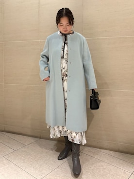 「CELFORD（セルフォード）の【リュタン】ビジュースタッズポシェット（ショルダーバッグ）」を使った、CELFORDさん（レディース・158cm）の秋コーディネート