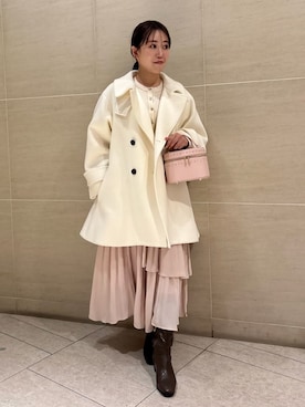 Aラインウールミドルコートを使った人気ファッションコーディネート - WEAR