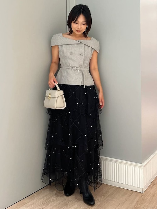 HANAE MORI×CELFORDコラボ】パールスカート（スカート）｜CELFORD