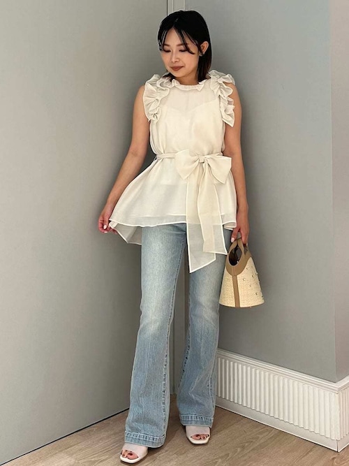 セルフォード　Aラインフレアラッフルブラウス Aラインフレアラッフルブラウス（シャツ/ブラウス）｜CELFORD