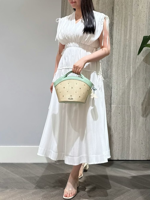 NENE！CELFORD カシュクールリボンノースリーブワンピース セルフォード CELFORD カシュクールリボンノースリーブ