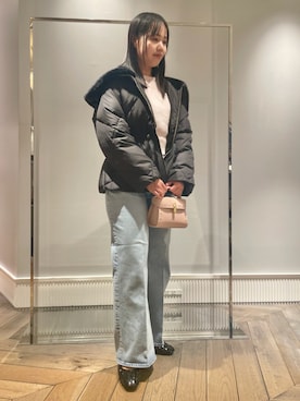 「ディリーコーディネート」｜「アイテム（その他アウター）」を使った、CELFORDさん（レディース・163cm）の冬コーディネート