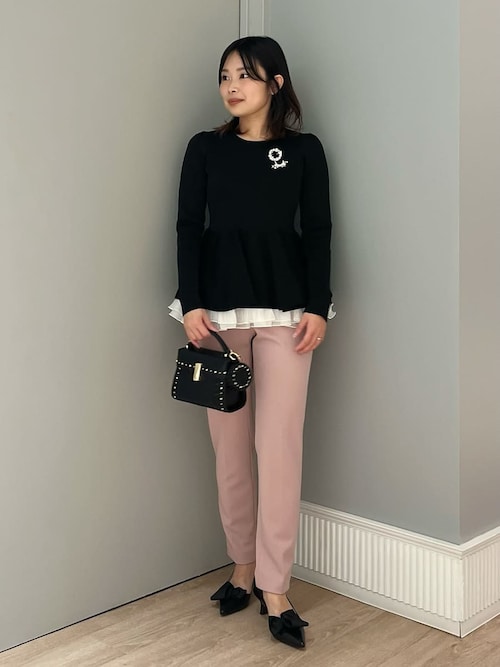 ペプラムドッキングニットプルオーバー（ニット/セーター）｜CELFORD