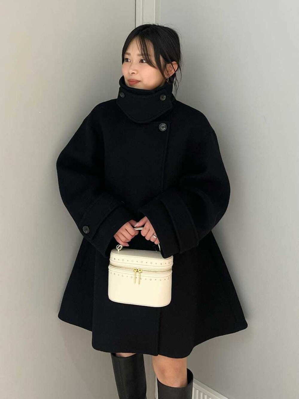 Aラインウールミドルコートを使った人気ファッションコーディネート - WEAR