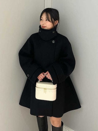 Aラインウールミドルコートを使った人気ファッションコーディネート - WEAR