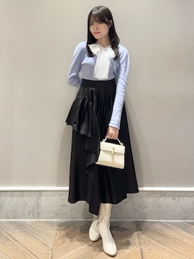 「CELFORD（セルフォード）の【リュタン】ビジュースタッズポシェット（ショルダーバッグ）」を使った、CELFORDさん（レディース・156cm）の秋コーディネート