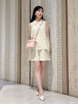 「CELFORD（セルフォード）のアイテム（ショルダーバッグ）」を使った、CELFORDさん（レディース・158cm）の夏コーディネート