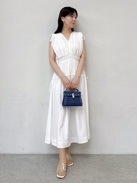 「アイテム（イヤリング）」を使った、CELFORDさん（レディース・158cm）の夏コーディネート