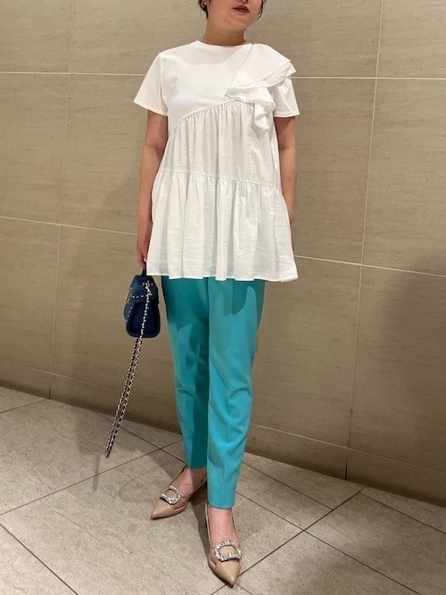 アシメフリルチュニックカットソー　セルフォード アシメフリルチュニックカットソー(カットソー)｜TOPS（トップス