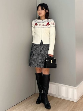 「CELFORD（セルフォード）の【リュタン】ビジュースタッズポシェット（ショルダーバッグ）」を使った、CELFORDさん（レディース・152cm）の秋コーディネート