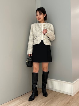 「ディリーコーディネート」｜「アイテム（その他アウター）」を使った、CELFORDさん（レディース・152cm）の冬コーディネート