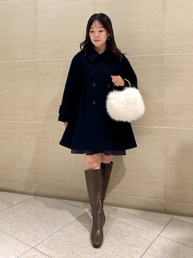 「アイテム（ピーコート）」を使った、CELFORDさん（レディース・158cm）の秋コーディネート