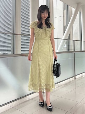 「お呼ばれコーディネート」｜「アイテム（ワンピース/ドレス）」を使った、CELFORDさん（レディース・169cm）の春コーディネート