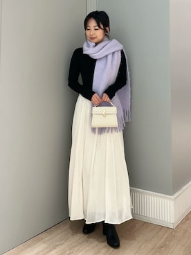 「CELFORD（セルフォード）の【リュタン】ビジュースタッズポシェット（ショルダーバッグ）」を使った、CELFORDさん（レディース・152cm）の秋コーディネート