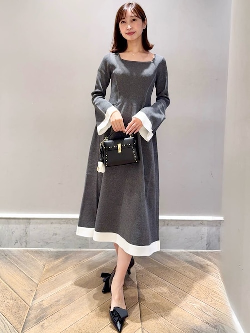 セルフォード ベルスリーブホールガーメントワンピース ベルスリーブホールガーメントニットワンピース（ワンピース