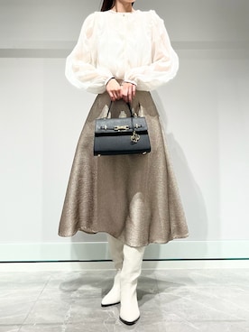 「ディリーコーディネート」｜「アイテム（ノーカラージャケット）」を使った、CELFORDさん（レディース・167cm）の秋コーディネート
