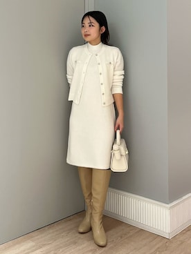 「アイテム（マスク）」を使った、CELFORDさん（レディース・152cm）の冬コーディネート