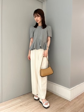 「ディリーコーディネート」｜「アイテム（パンツ）」を使った、CELFORDさん（レディース・164cm）の春コーディネート