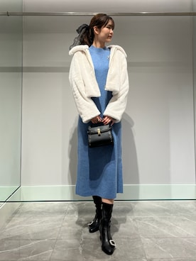 「ディリーコーディネート」｜「アイテム（その他アウター）」を使った、CELFORDさん（レディース・167cm）の冬コーディネート