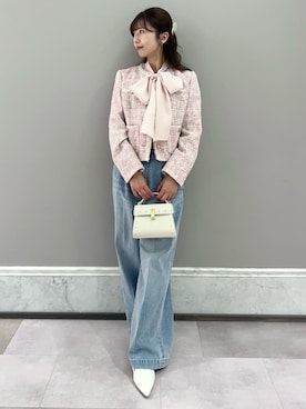 CELFORDのノーカラージャケットを使った人気ファッション