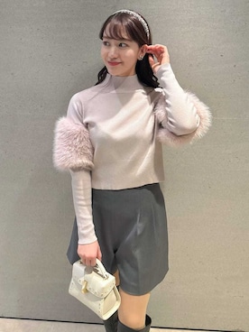 「CELFORD（セルフォード）の【リュタン】ビジュースタッズポシェット（ショルダーバッグ）」を使った、CELFORDさん（レディース・154cm）の秋コーディネート