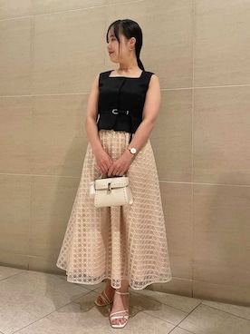 「お呼ばれコーディネート」｜「アイテム（ワンピース/ドレス）」を使った、CELFORDさん（レディース・163cm）の夏コーディネート