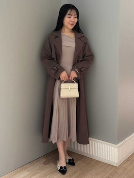 「CELFORD（セルフォード）の【リュタン】ビジュースタッズポシェット（ショルダーバッグ）」を使った、CELFORDさん（レディース・165cm）の秋コーディネート