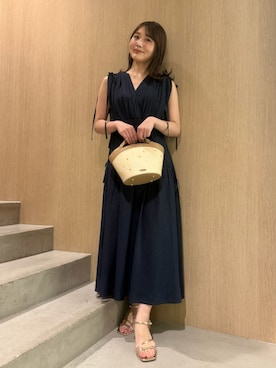 「ディリーコーディネート」｜「アイテム（アクセサリー）」を使った、CELFORDさん（レディース・160cm）の夏コーディネート