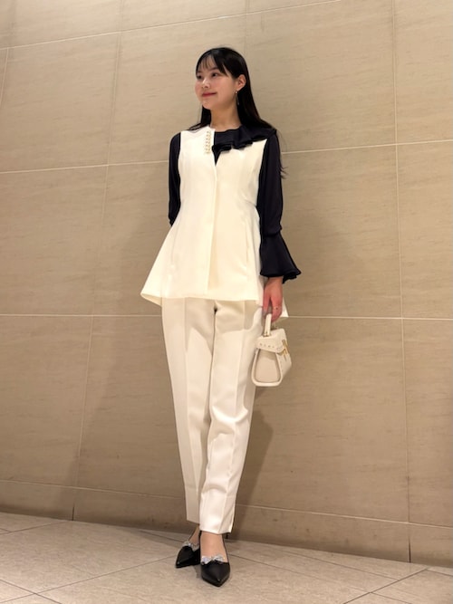 セルフォード CELFORD ペプラム ジレ ベスト パンツ セットアップ