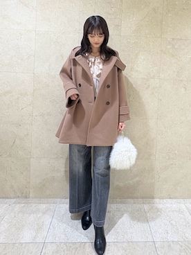 「アイテム（ピーコート）」を使った、CELFORDさん（レディース・169cm）の秋コーディネート