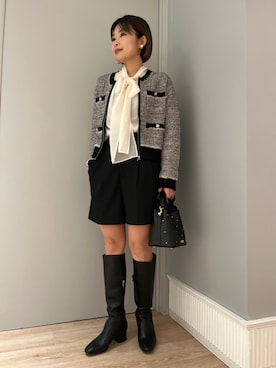 「ディリーコーディネート」｜「アイテム（ブルゾン）」を使った、CELFORDさん（レディース・152cm）の冬コーディネート