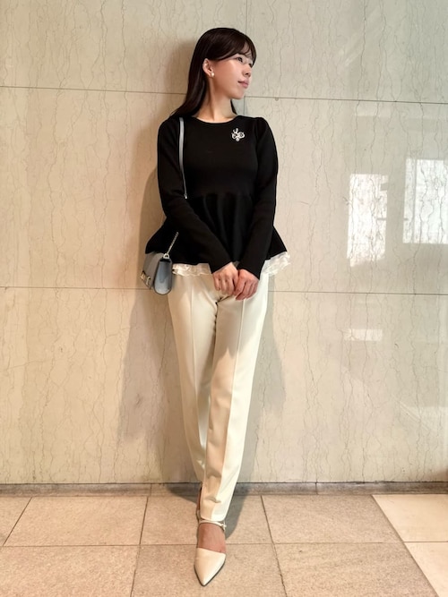 ペプラムドッキングニットプルオーバー（ニット/セーター）｜CELFORD